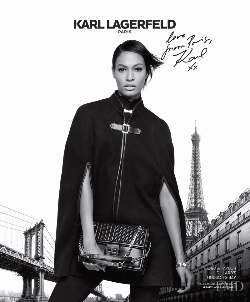 Joan Smalls featured in  the Karl Lagerfeld advertisement for Autumn/Winter 2016