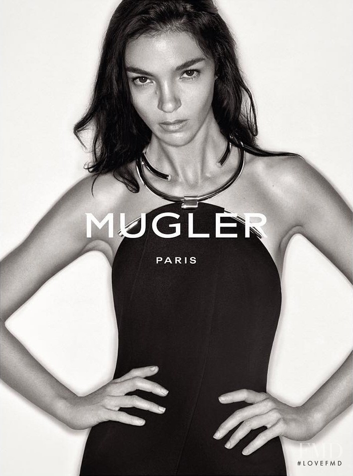 Mariacarla Boscono featured in  the Mugler advertisement for Autumn/Winter 2016