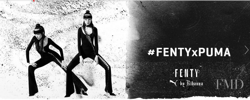 Cong He featured in  the PUMA x Fenty advertisement for Autumn/Winter 2016