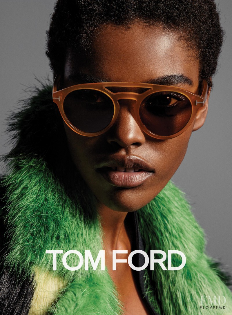 Amilna Estevão featured in  the Tom Ford Eyewear advertisement for Autumn/Winter 2016