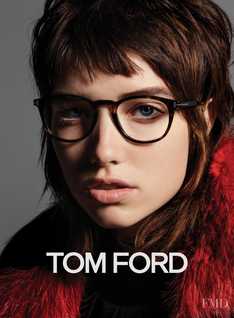 Grace Hartzel featured in  the Tom Ford Eyewear advertisement for Autumn/Winter 2016