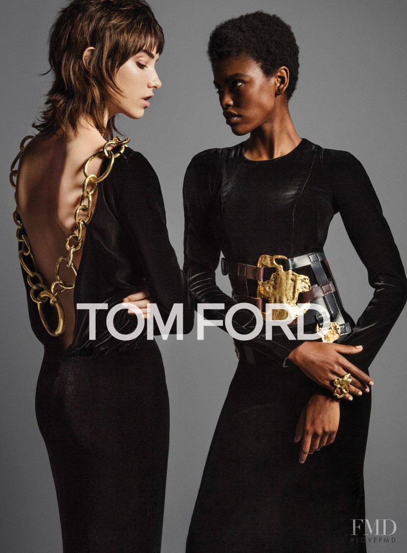 Amilna Estevão featured in  the Tom Ford advertisement for Autumn/Winter 2016