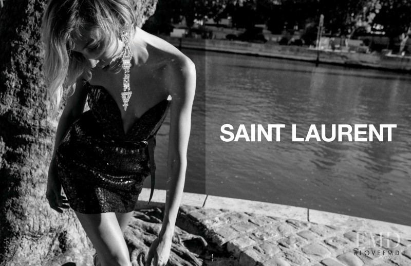 Anja Rubik featured in  the Saint Laurent advertisement for Autumn/Winter 2016