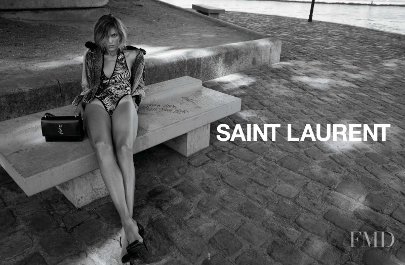 Anja Rubik featured in  the Saint Laurent advertisement for Autumn/Winter 2016