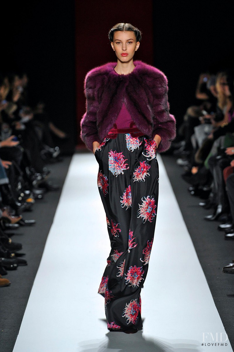 Kate King featured in  the Carolina Herrera fashion show for Autumn/Winter 2013
