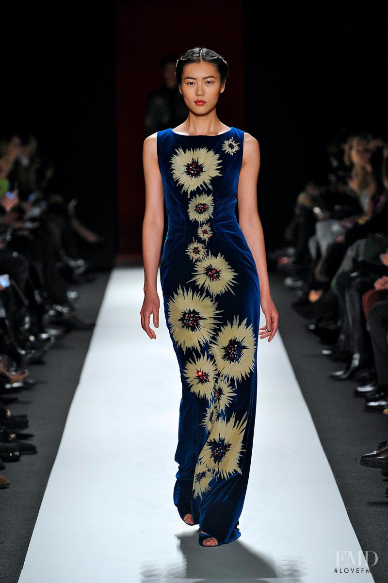 Liu Wen featured in  the Carolina Herrera fashion show for Autumn/Winter 2013