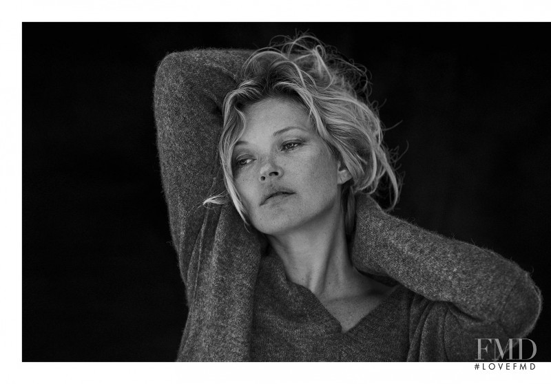 Kate Moss featured in  the Naked Cashmere advertisement for Autumn/Winter 2016