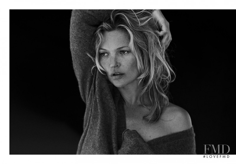 Kate Moss featured in  the Naked Cashmere advertisement for Autumn/Winter 2016