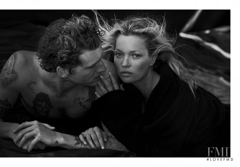 Kate Moss featured in  the Naked Cashmere advertisement for Autumn/Winter 2016