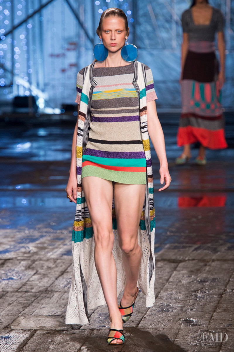 Sofie Hemmet featured in  the Missoni fashion show for Spring/Summer 2017