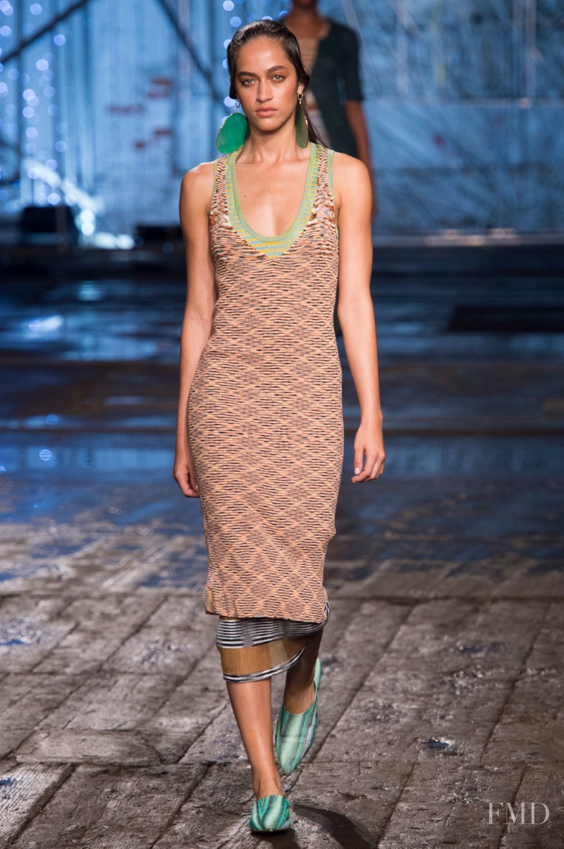 Alanna Arrington featured in  the Missoni fashion show for Spring/Summer 2017