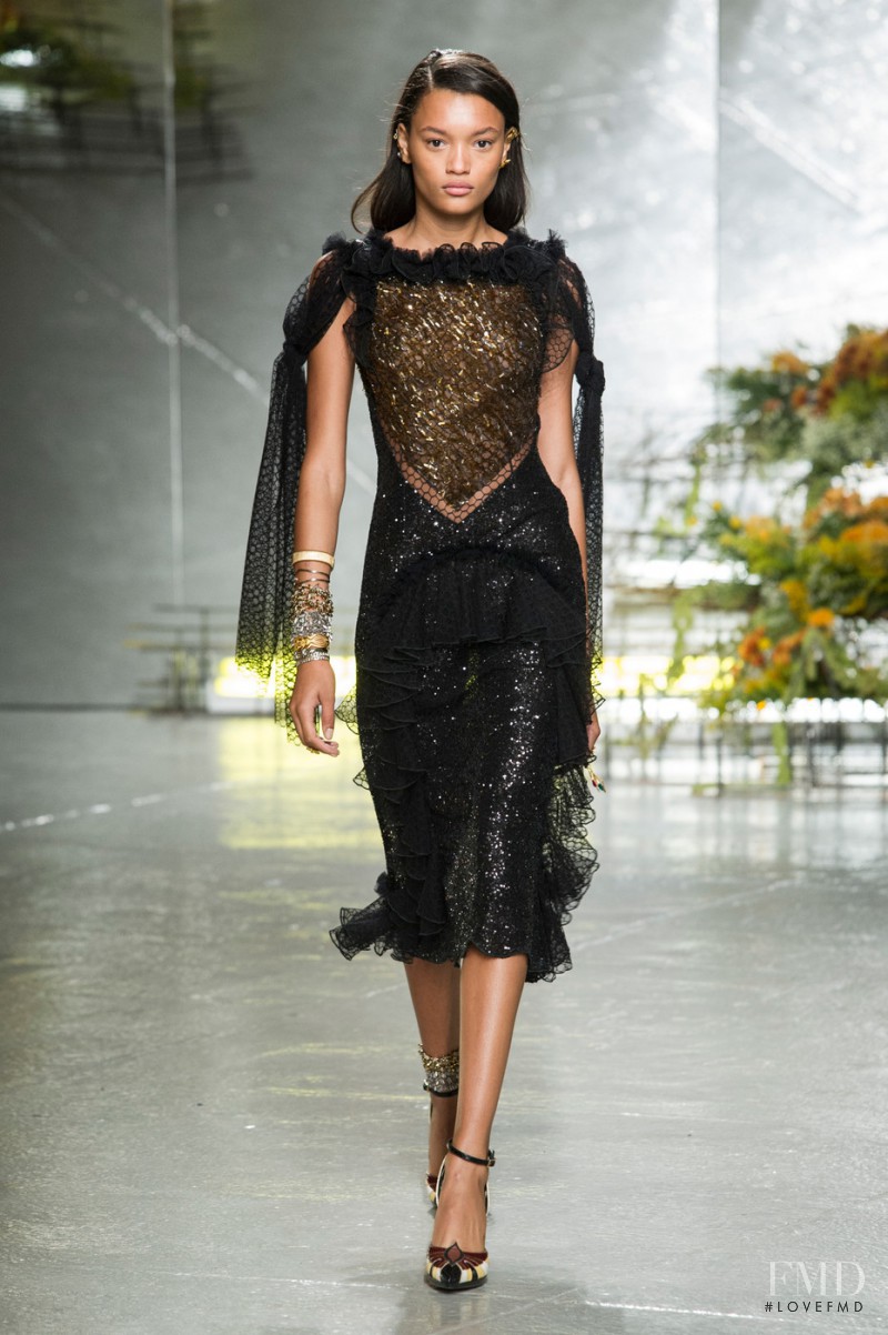 Lameka Fox featured in  the Rodarte fashion show for Spring/Summer 2017