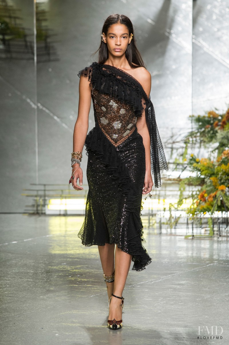 Luisana Gonzalez featured in  the Rodarte fashion show for Spring/Summer 2017