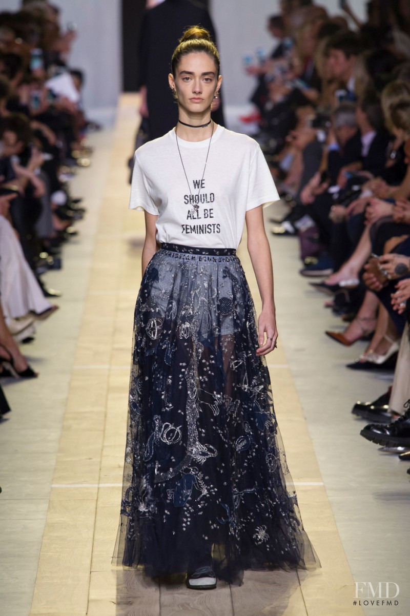 Amanda Googe featured in  the Christian Dior fashion show for Spring/Summer 2017