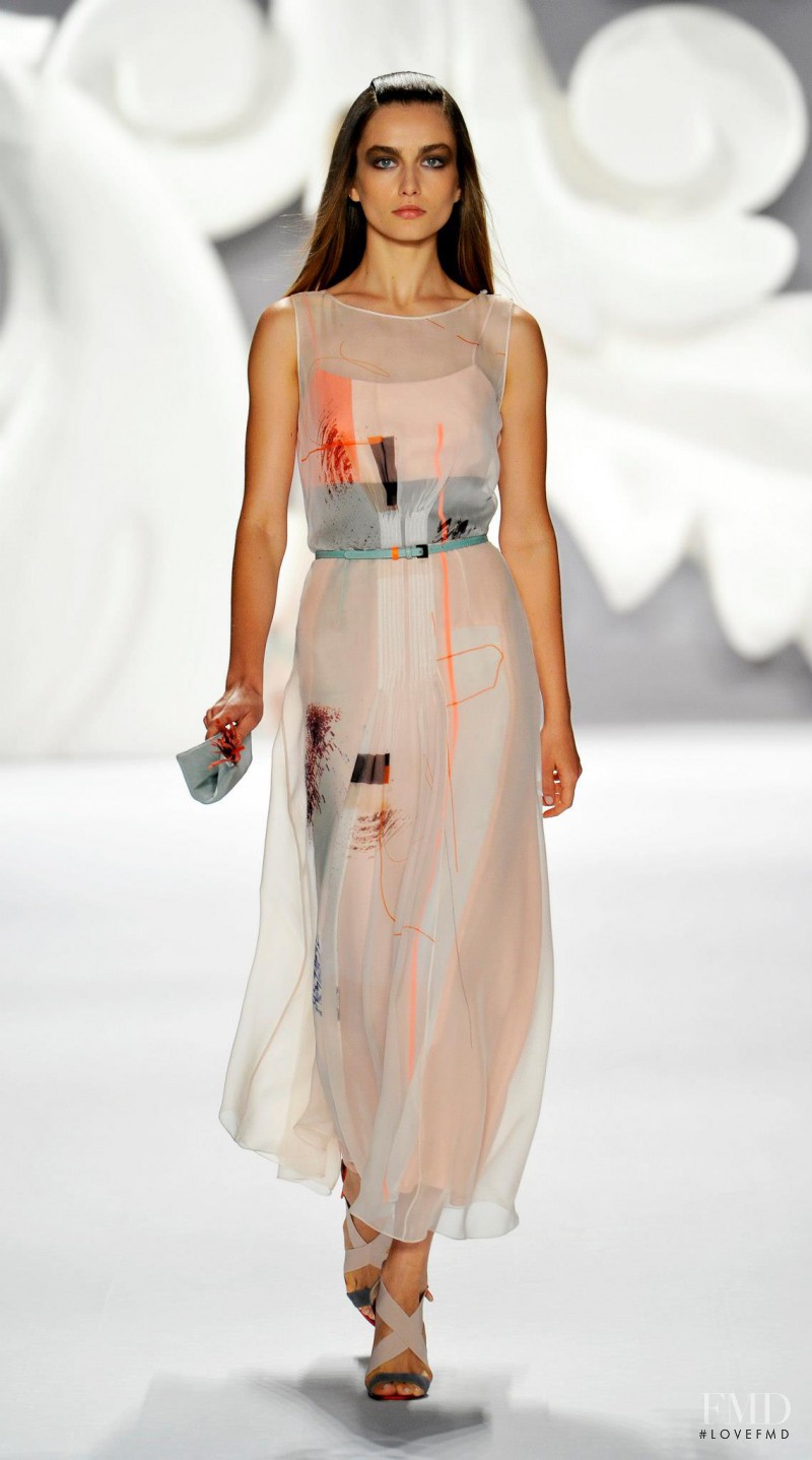 Andreea Diaconu featured in  the Carolina Herrera fashion show for Spring/Summer 2013