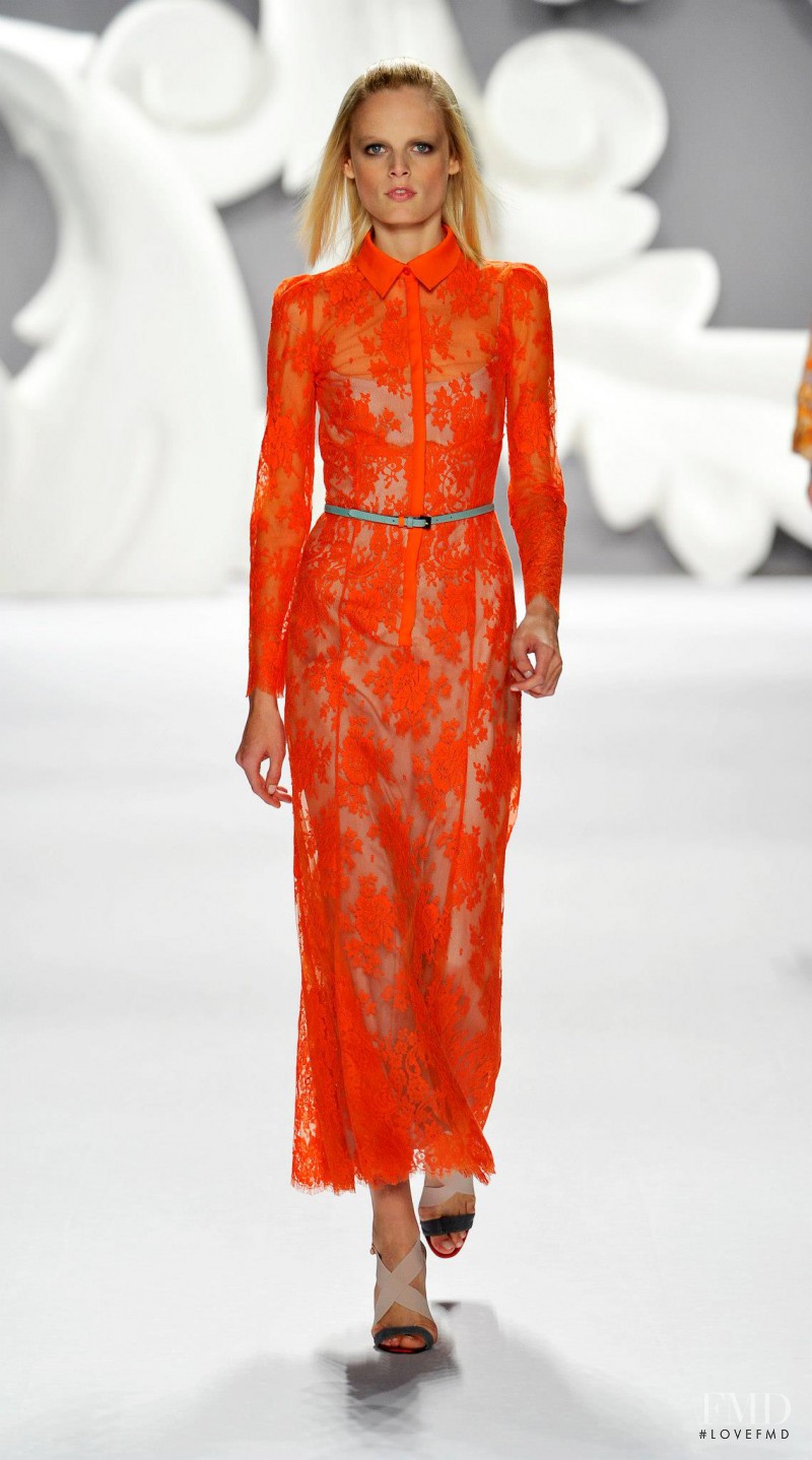 Hanne Gaby Odiele featured in  the Carolina Herrera fashion show for Spring/Summer 2013