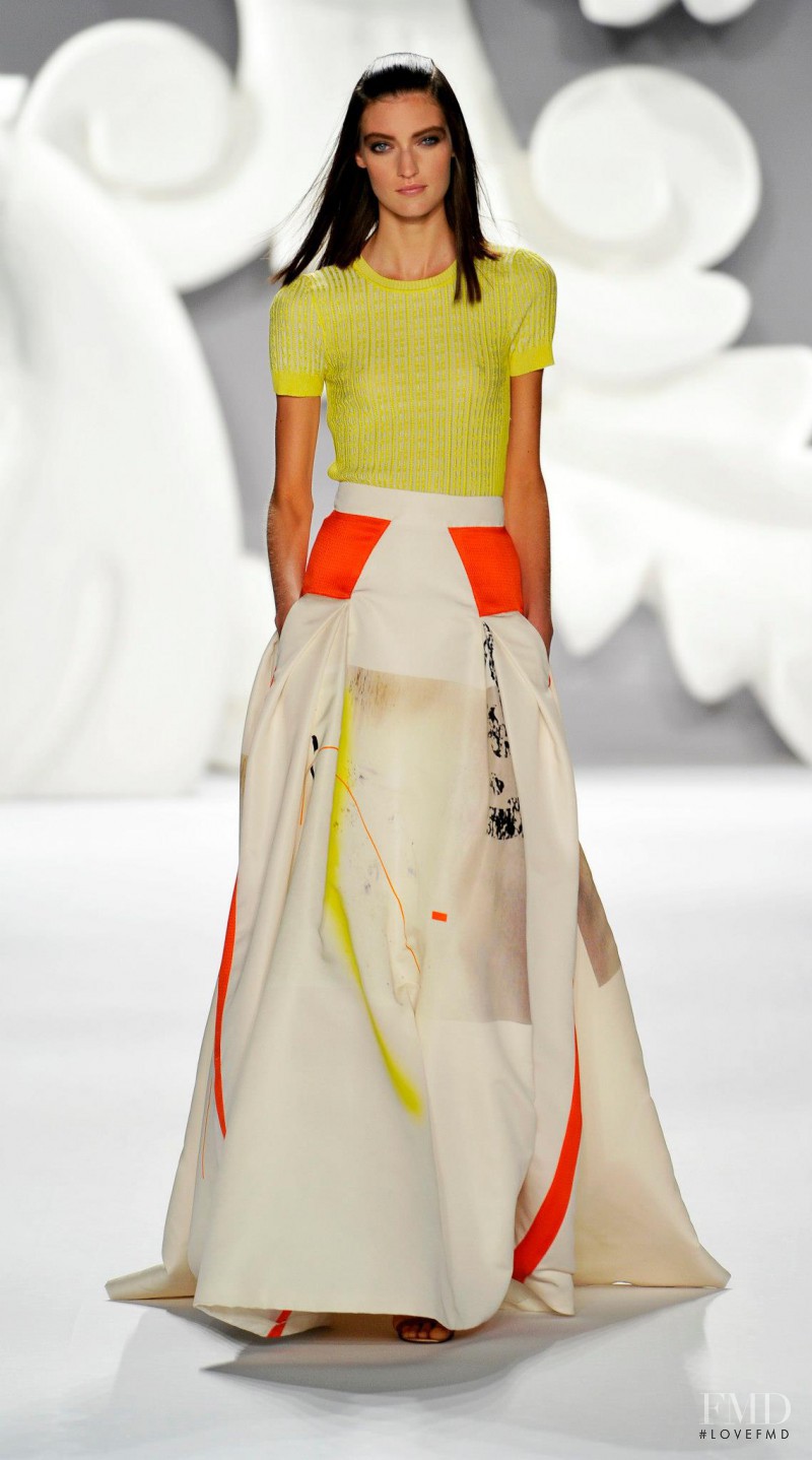 Marikka Juhler featured in  the Carolina Herrera fashion show for Spring/Summer 2013