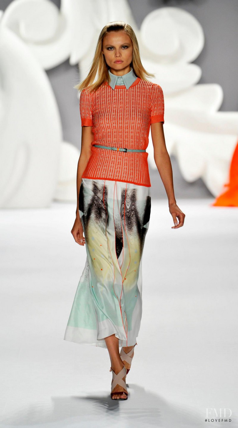 Magdalena Frackowiak featured in  the Carolina Herrera fashion show for Spring/Summer 2013