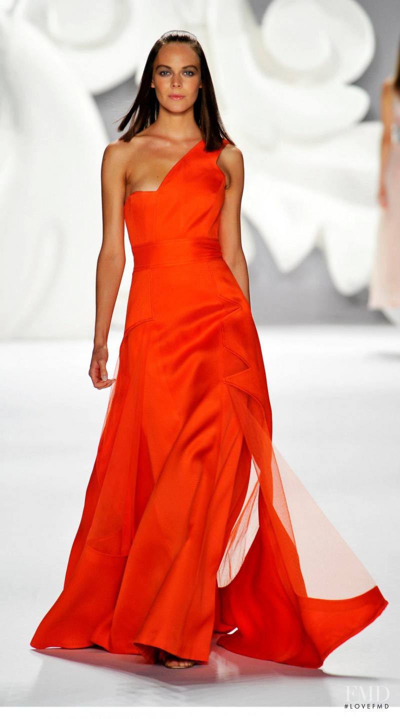 Kinga Rajzak featured in  the Carolina Herrera fashion show for Spring/Summer 2013