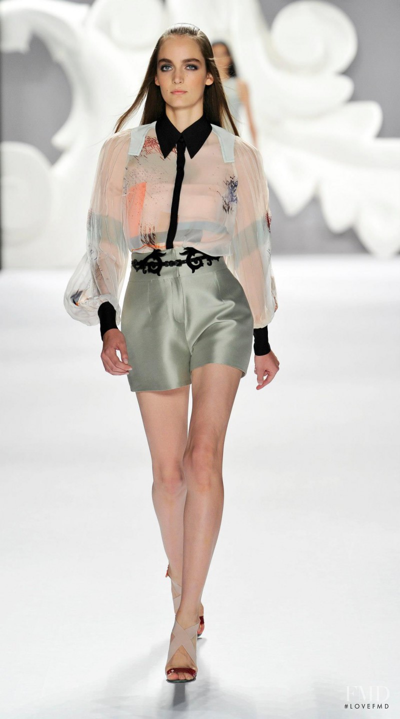 Zuzanna Bijoch featured in  the Carolina Herrera fashion show for Spring/Summer 2013