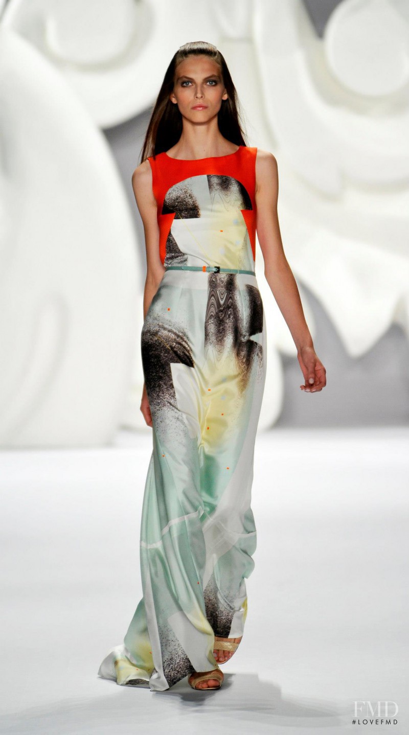 Karlina Caune featured in  the Carolina Herrera fashion show for Spring/Summer 2013