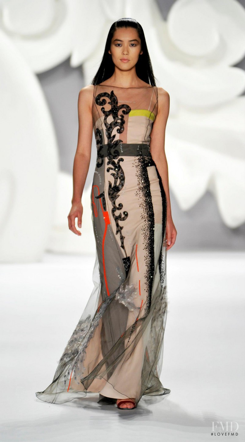 Liu Wen featured in  the Carolina Herrera fashion show for Spring/Summer 2013