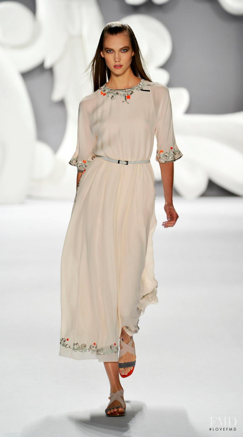 Karlie Kloss featured in  the Carolina Herrera fashion show for Spring/Summer 2013