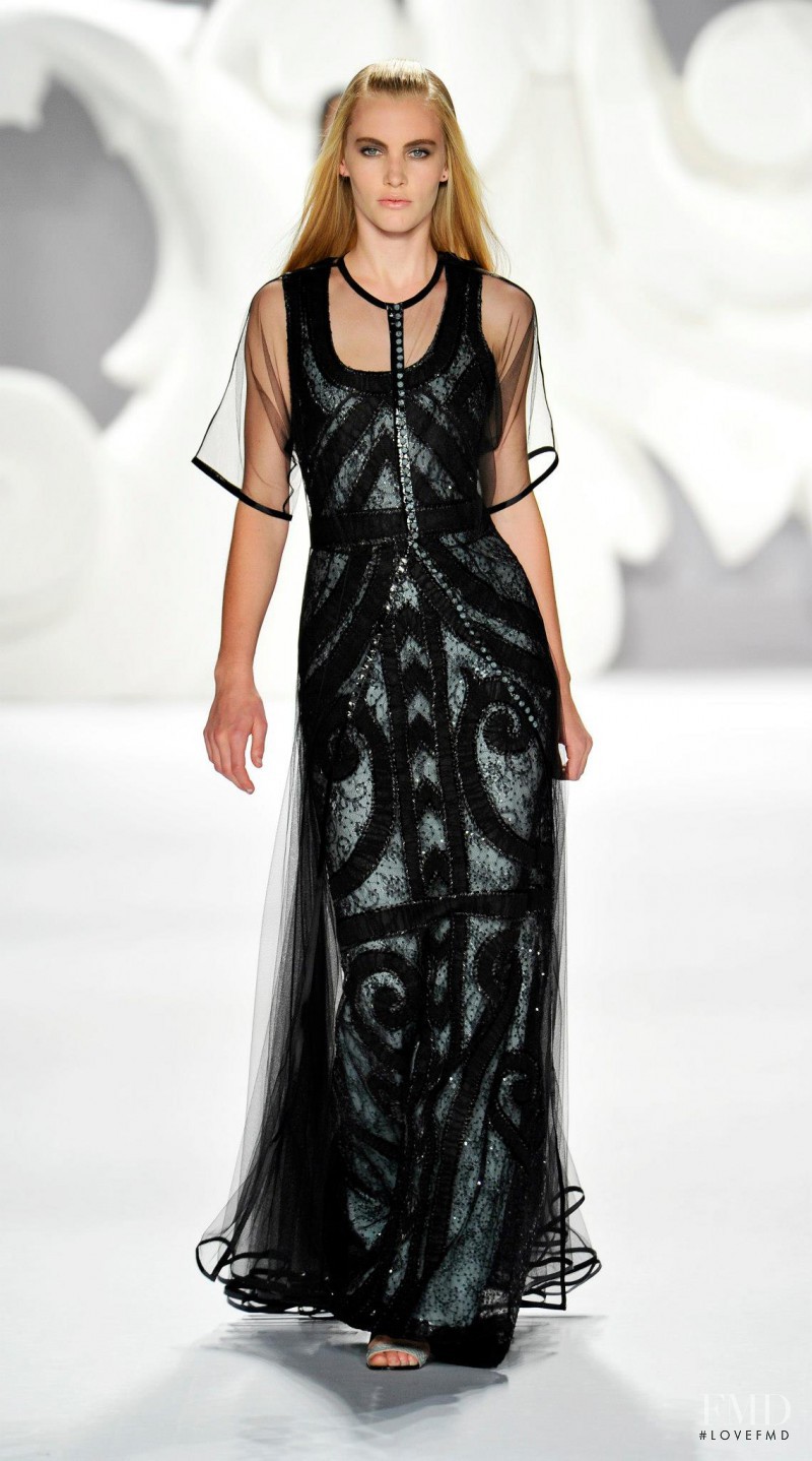 Emily Baker featured in  the Carolina Herrera fashion show for Spring/Summer 2013