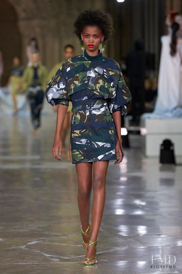 Blesnya Minher featured in  the Kenzo fashion show for Spring/Summer 2017