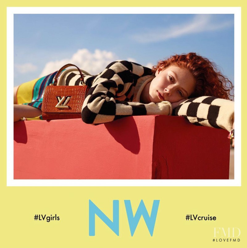 Natalie Westling featured in  the Louis Vuitton lookbook for Cruise 2017