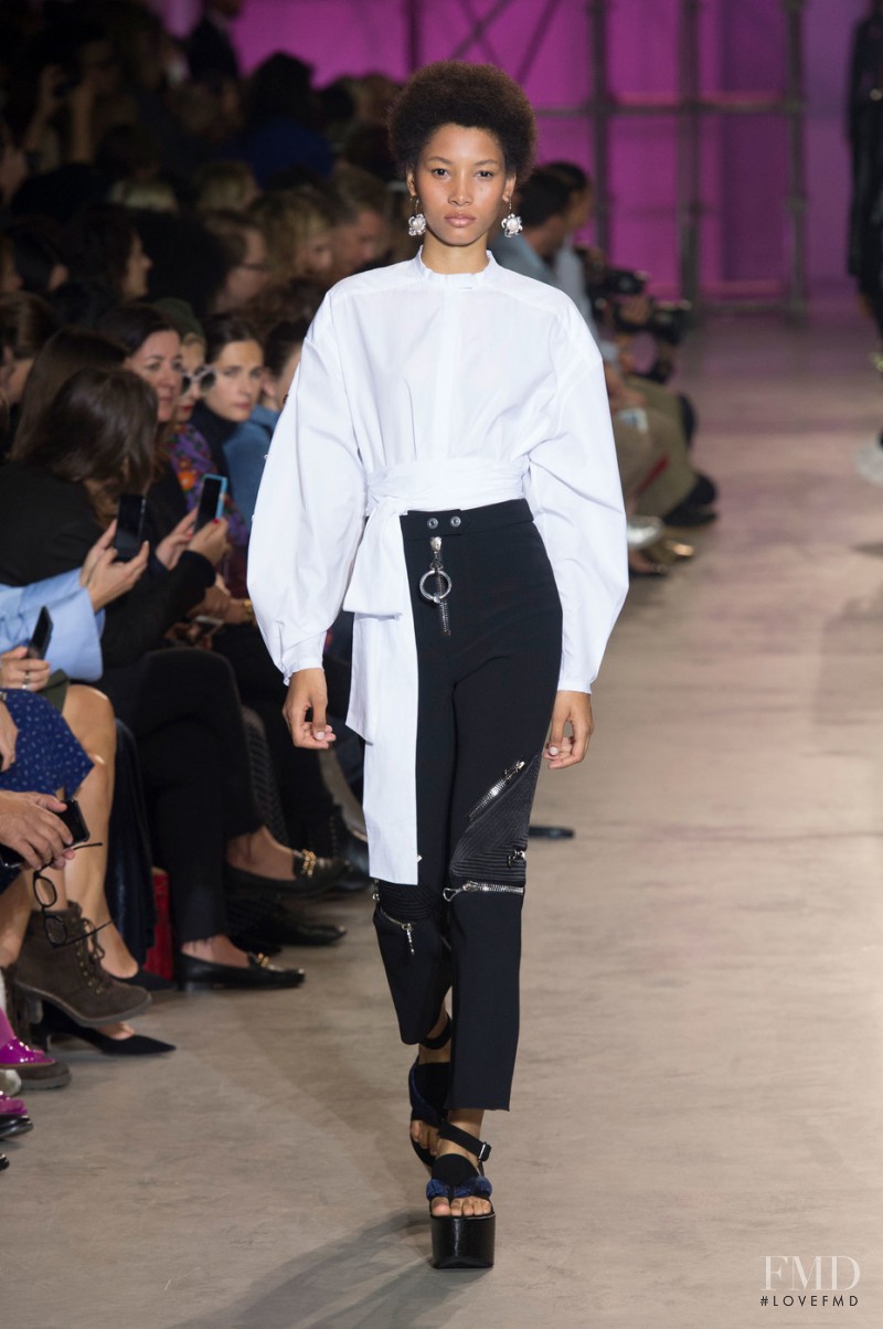 Lineisy Montero featured in  the Ellery fashion show for Spring/Summer 2017