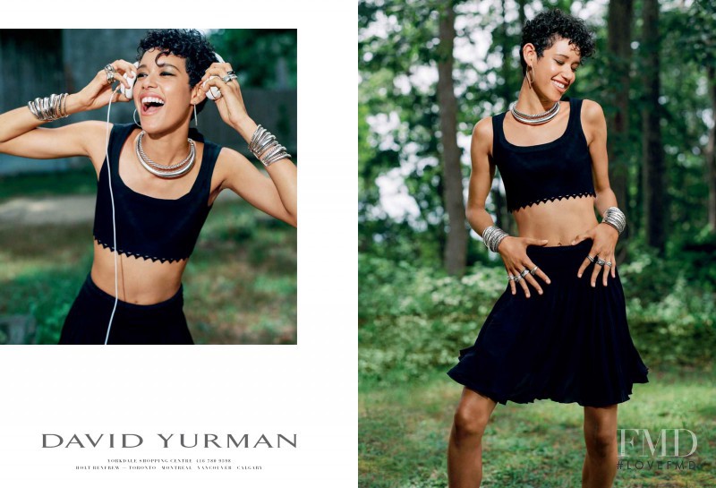 Janiece Dilone featured in  the David Yurman advertisement for Autumn/Winter 2016