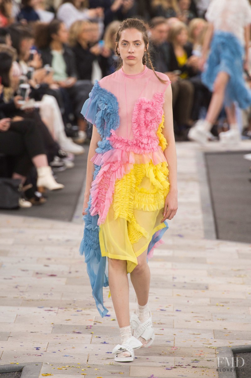 Odette Pavlova featured in  the Preen by Thornton Bregazzi fashion show for Spring/Summer 2017