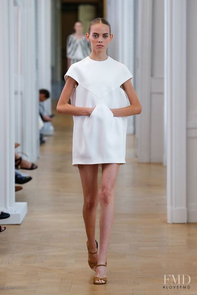 Mariana Zaragoza featured in  the André Courrèges fashion show for Spring/Summer 2017