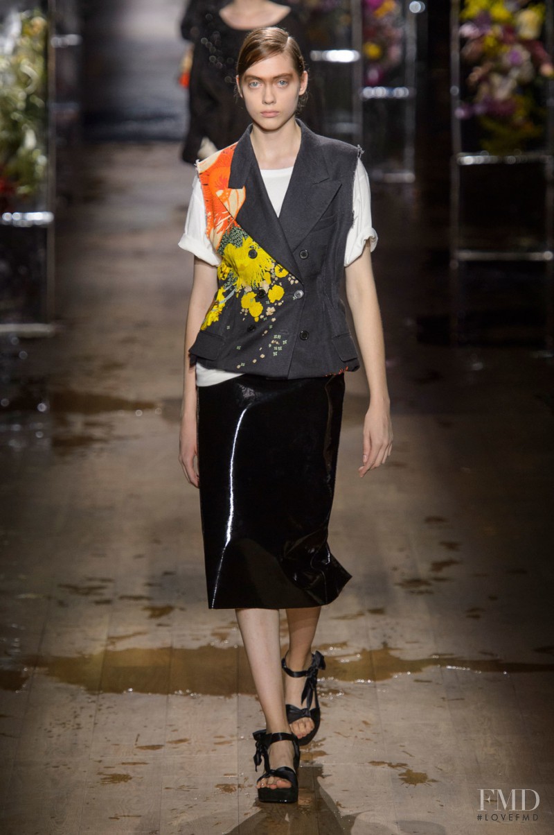 Odette Pavlova featured in  the Dries van Noten fashion show for Spring/Summer 2017