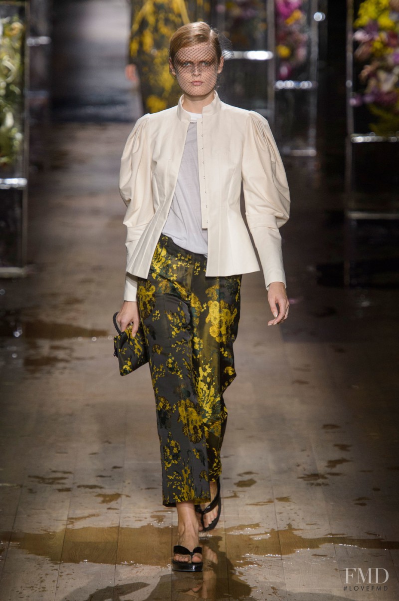 Hanne Gaby Odiele featured in  the Dries van Noten fashion show for Spring/Summer 2017