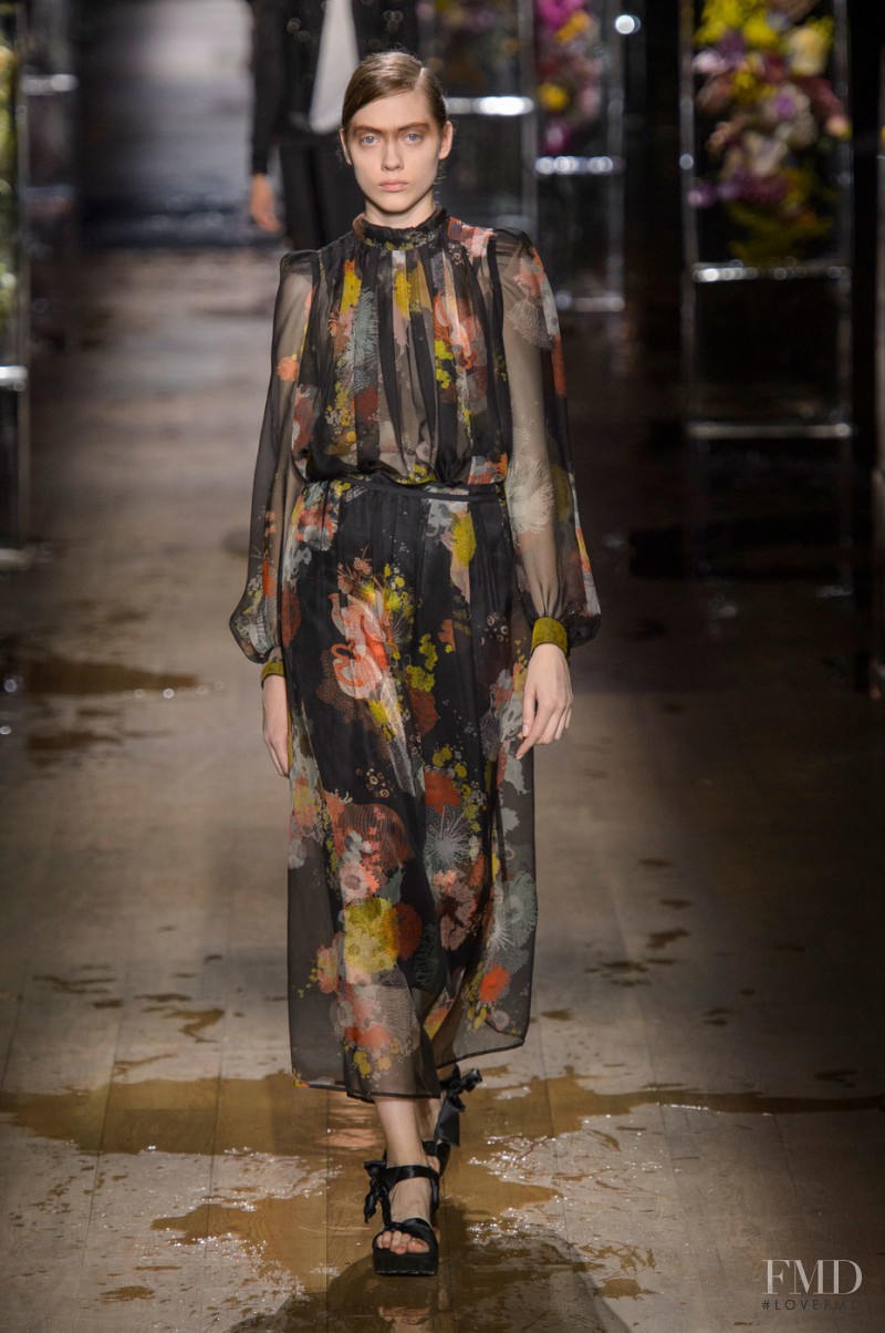 Odette Pavlova featured in  the Dries van Noten fashion show for Spring/Summer 2017