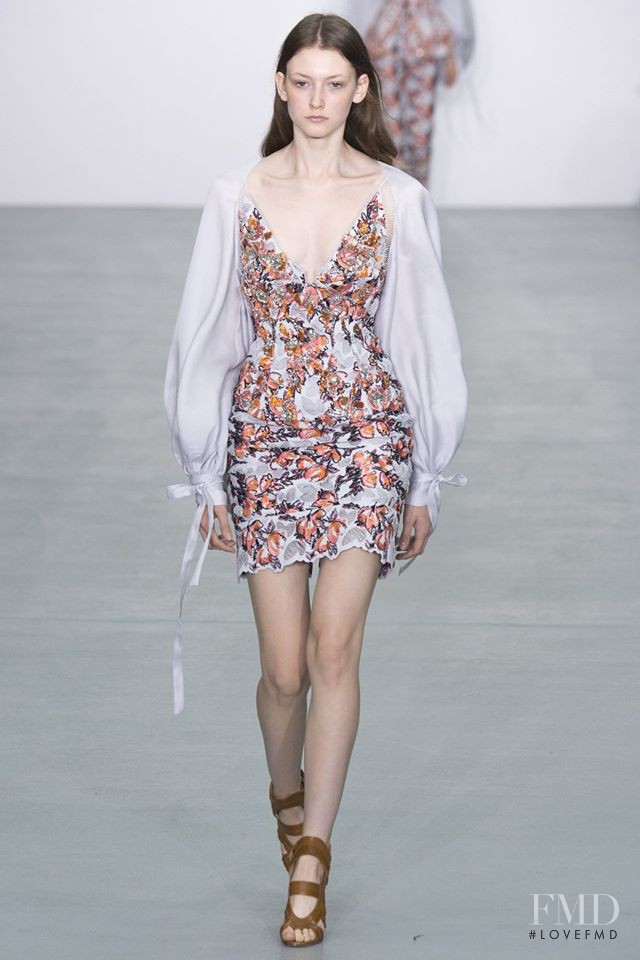 Allyson Chalmers featured in  the Antonio Berardi fashion show for Spring/Summer 2017