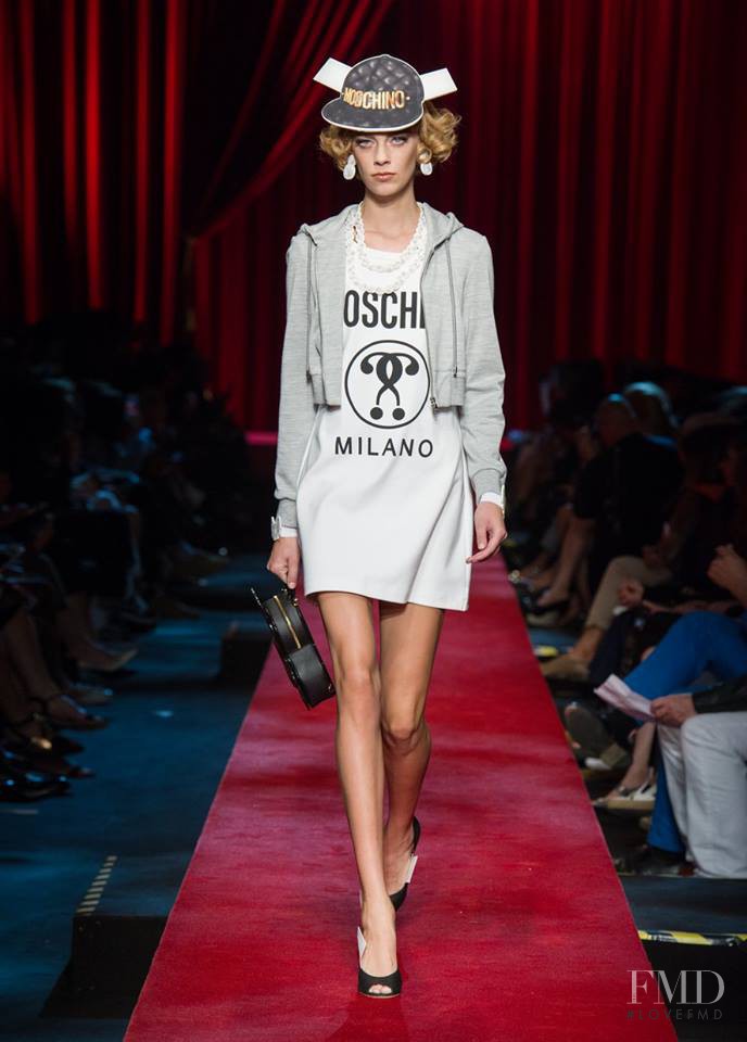 Lexi Boling featured in  the Moschino fashion show for Spring/Summer 2017