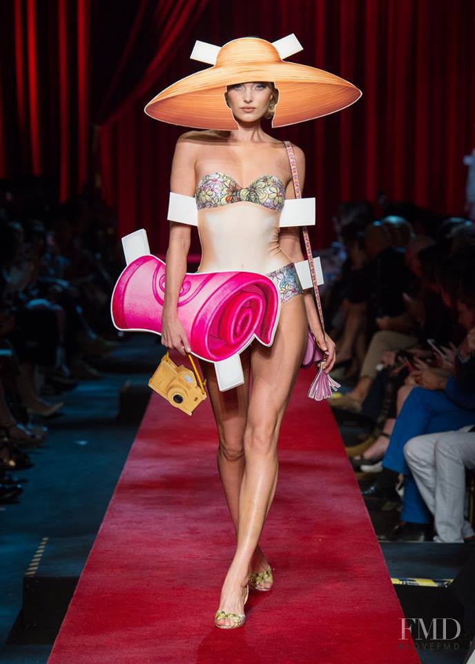 Elsa Hosk featured in  the Moschino fashion show for Spring/Summer 2017