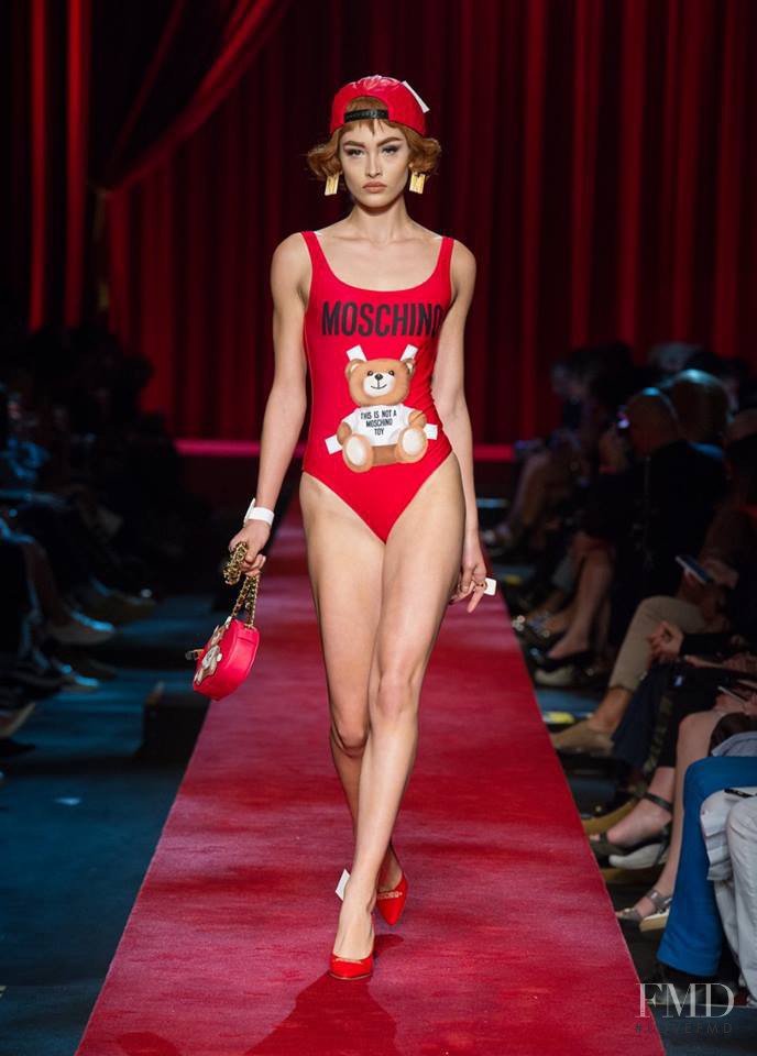 Grace Elizabeth featured in  the Moschino fashion show for Spring/Summer 2017