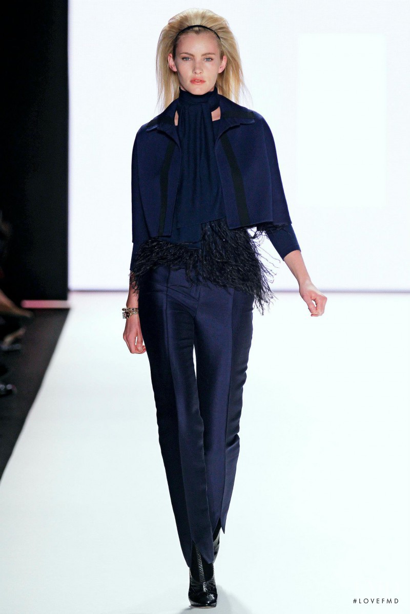 Emily Baker featured in  the Carolina Herrera fashion show for Autumn/Winter 2012