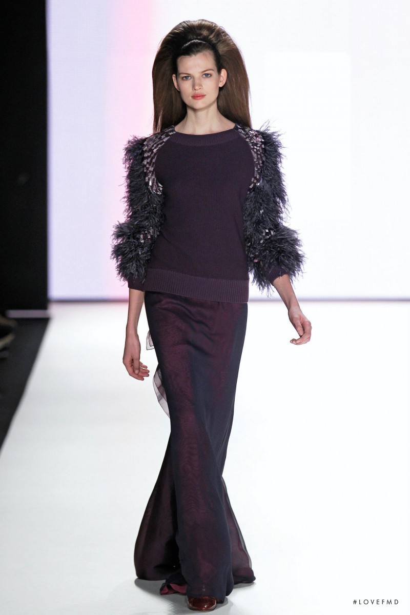 Bette Franke featured in  the Carolina Herrera fashion show for Autumn/Winter 2012