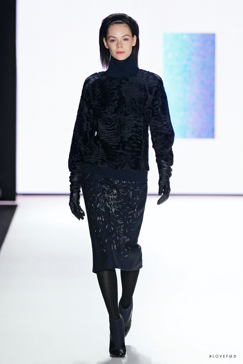 Kinga Rajzak featured in  the Carolina Herrera fashion show for Autumn/Winter 2012