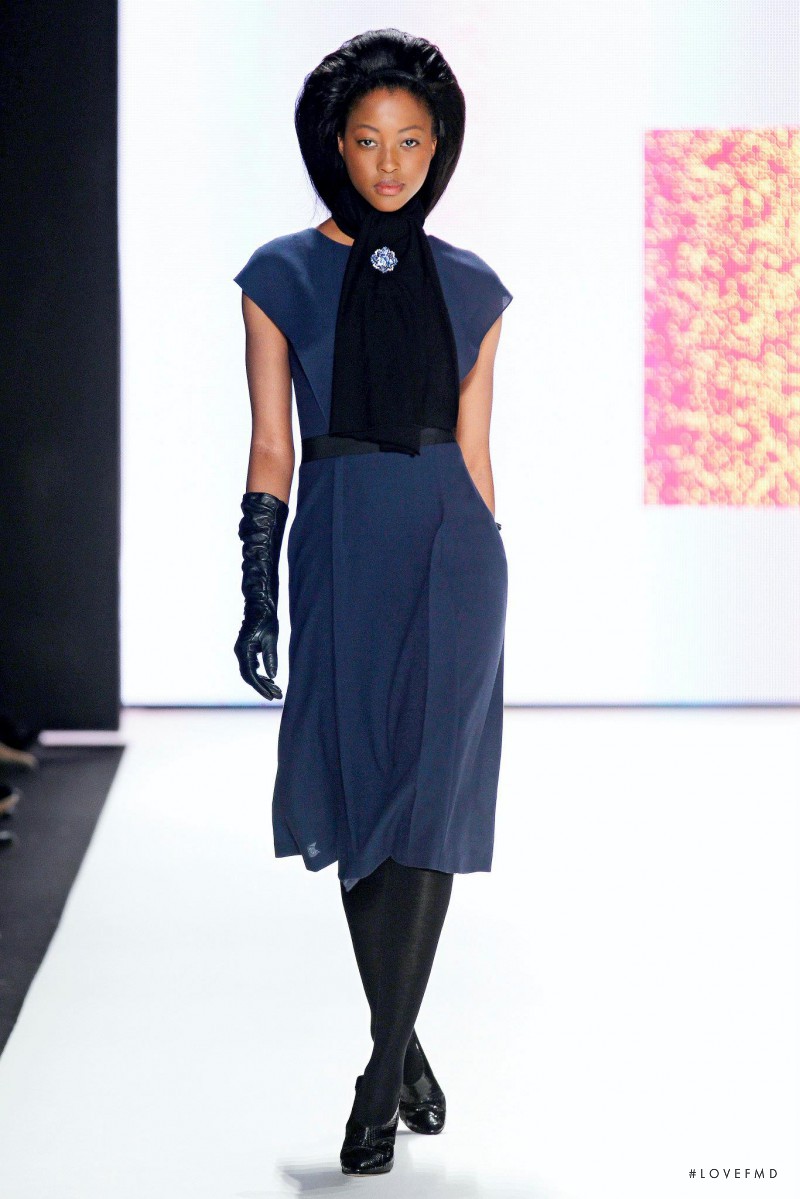 Nyasha Matonhodze featured in  the Carolina Herrera fashion show for Autumn/Winter 2012