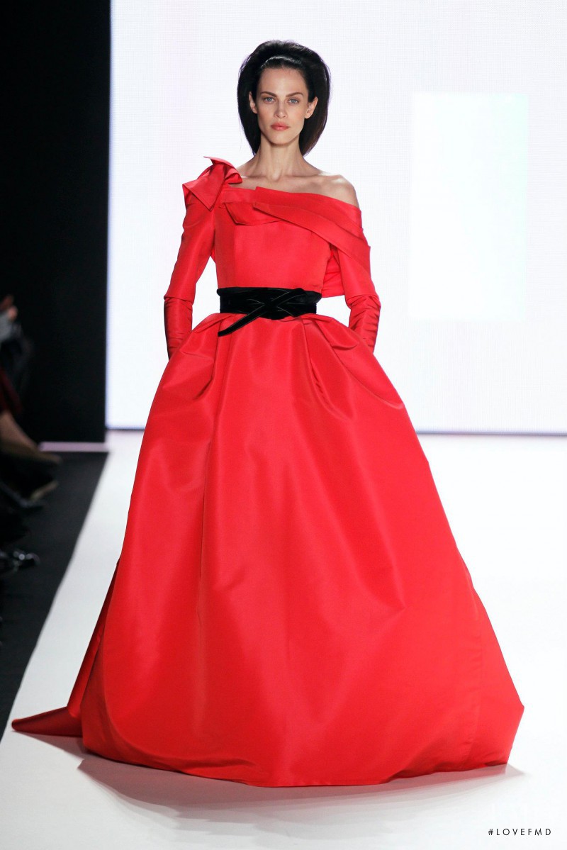 Aymeline Valade featured in  the Carolina Herrera fashion show for Autumn/Winter 2012