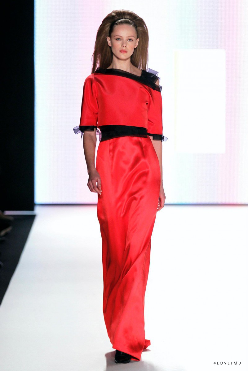 Frida Gustavsson featured in  the Carolina Herrera fashion show for Autumn/Winter 2012