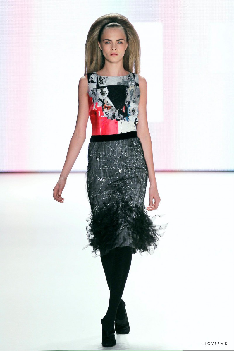 Cara Delevingne featured in  the Carolina Herrera fashion show for Autumn/Winter 2012