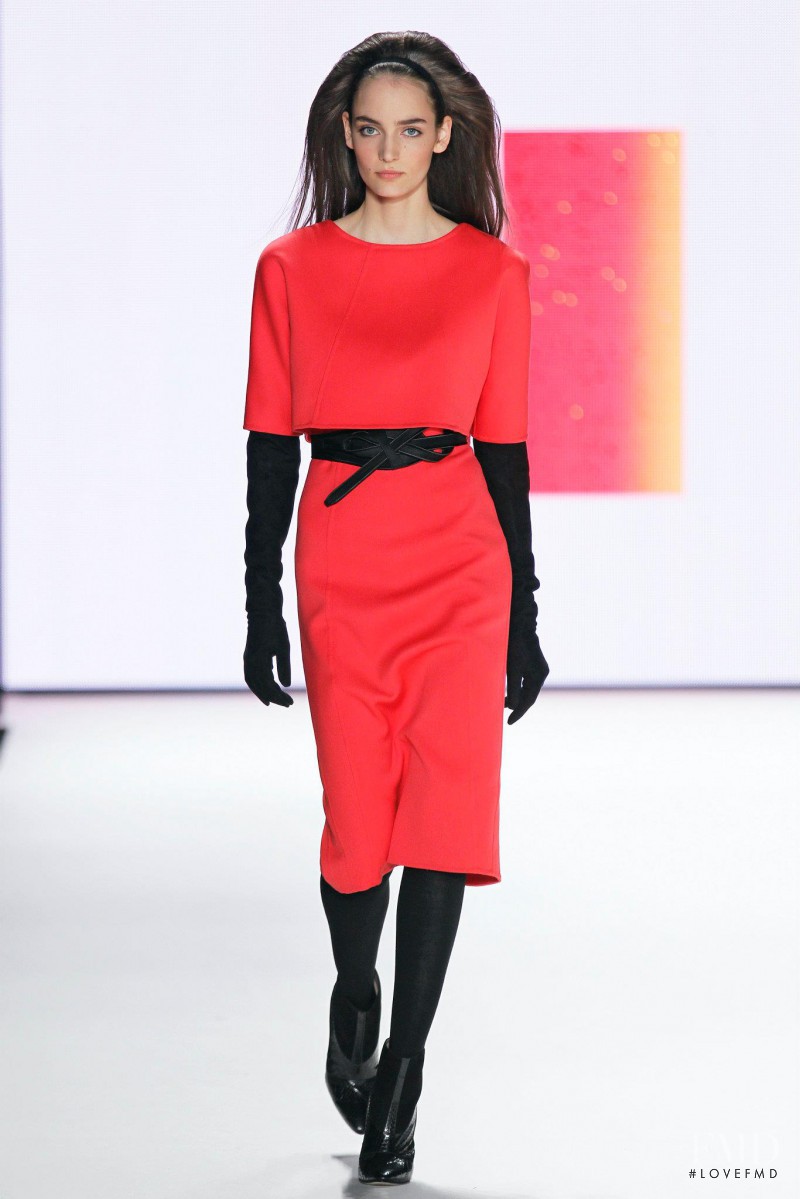 Zuzanna Bijoch featured in  the Carolina Herrera fashion show for Autumn/Winter 2012