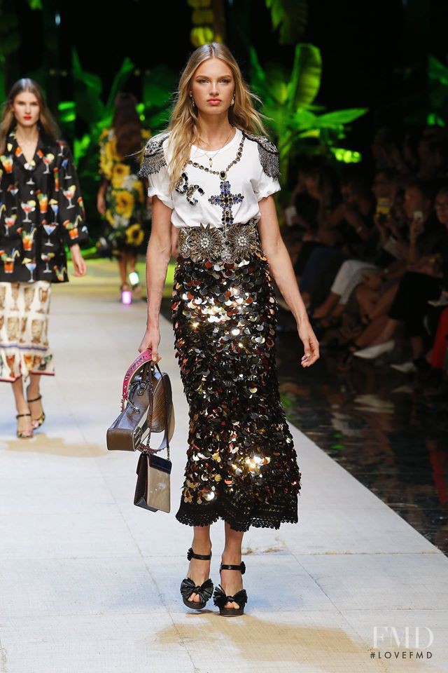 Romee Strijd featured in  the Dolce & Gabbana fashion show for Spring/Summer 2017
